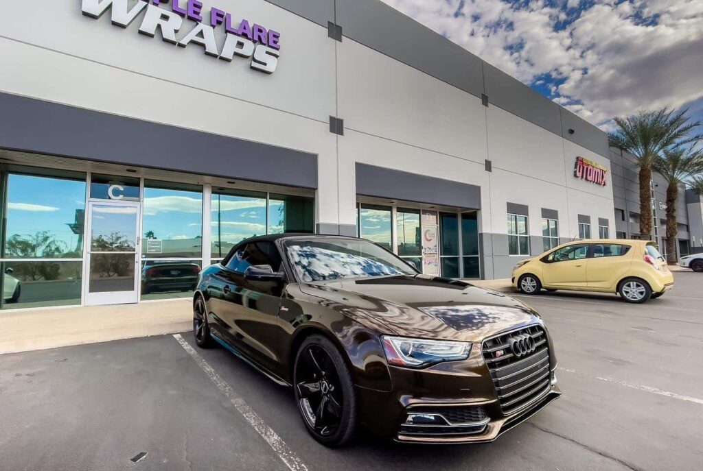 How Long Does Ceramic Coating Last In The Las Vegas Desert Heat? - Audi Ceramic Caoting Purple Flare Wraps 1