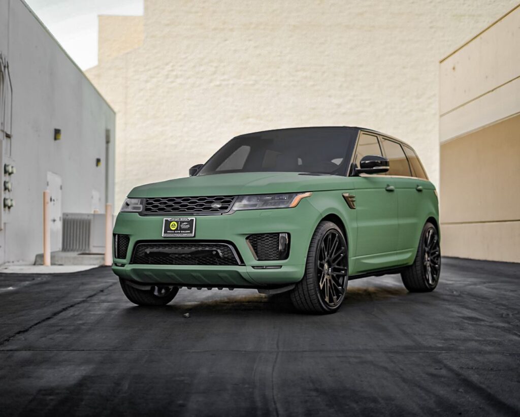 Commercial Vehicle Wraps In Henderson: Boost Your Business Visibility - Land Rover Matte Army Green Wrap 2